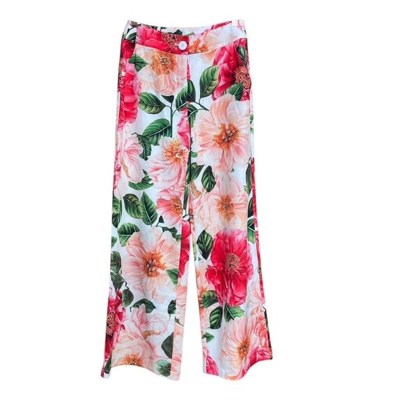 BURRYCO Bold Floral Peplum Blouse & Trouser Set (Size 4) - Picture 9 of 16